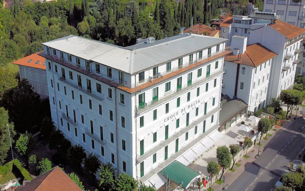 Exterior of Grand Hotel Croce di Malta in Montecatini Terme Tuscany