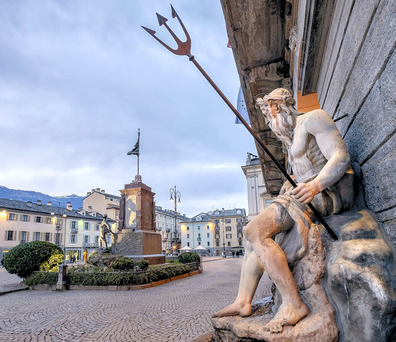 Aosta, Italy, Town Square