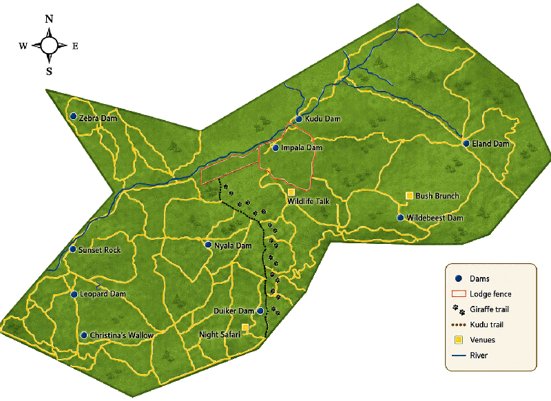 Elephant Lodge - Reserve Map