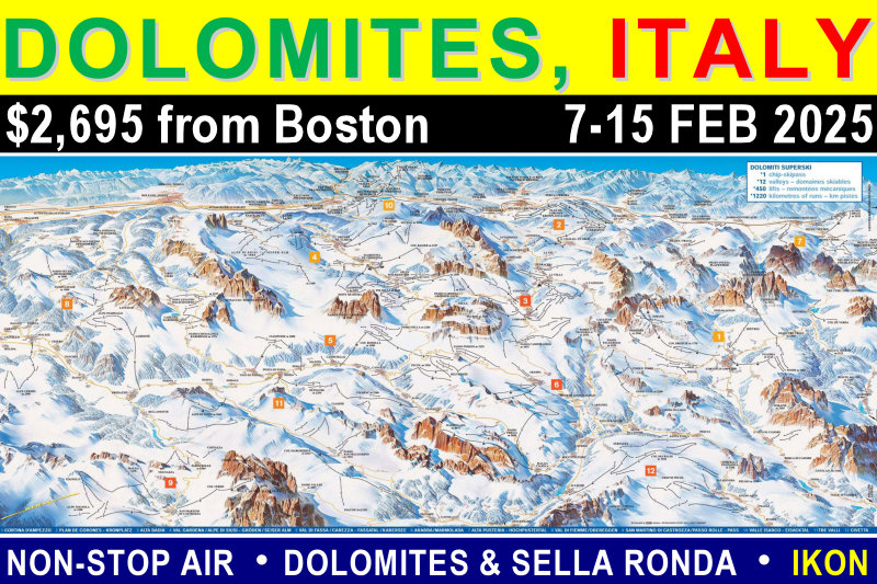 Dolomites & Sella Ronda, Italy: February 8-15, 2025