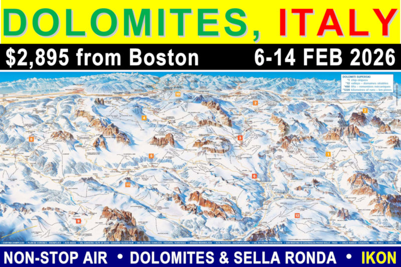 Dolomite Mountains & Sella Ronda, Italy: February 6-14, 2026